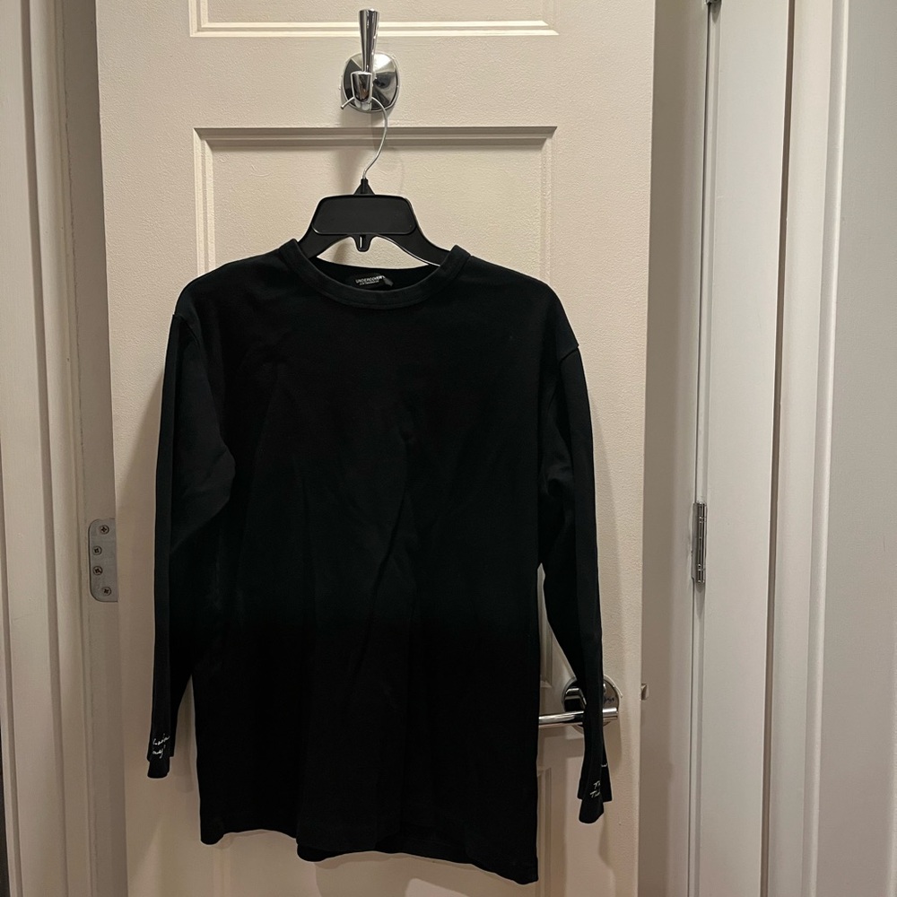 Undercover letters cuff Black Long Sleeve Shirt